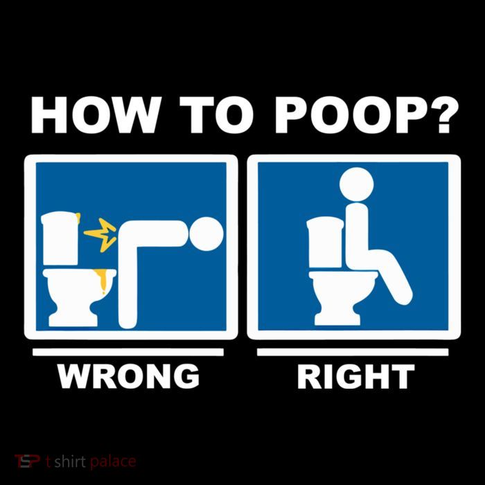 Funny How To Poop Pooping Position Tall T-Shirt