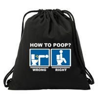 Funny How To Poop Pooping Position Drawstring Bag