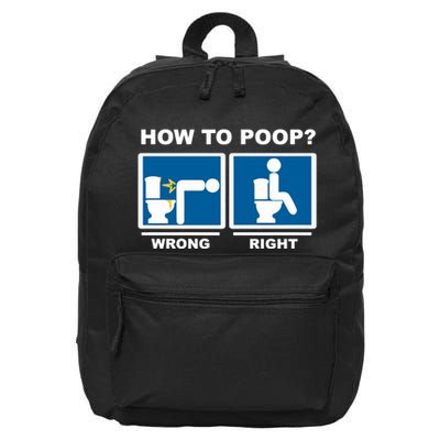 Funny How To Poop Pooping Position 16 in Basic Backpack