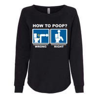 Funny How To Poop Pooping Position Womens California Wash Sweatshirt