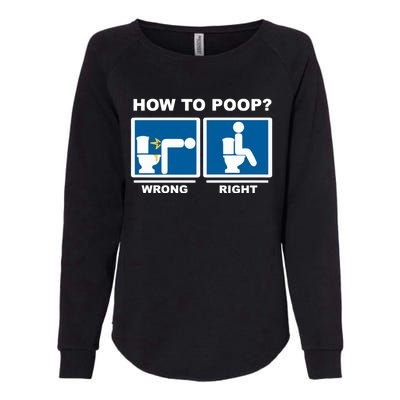 Funny How To Poop Pooping Position Womens California Wash Sweatshirt