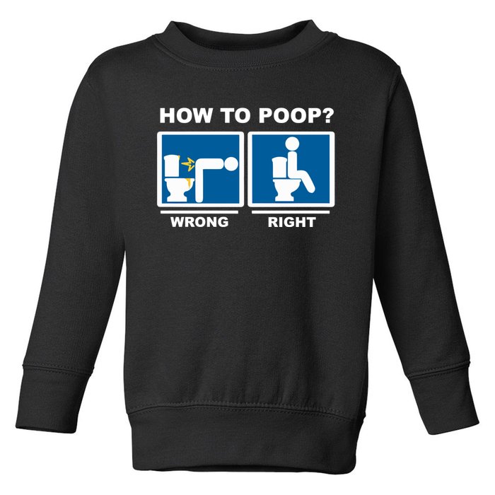 Funny How To Poop Pooping Position Toddler Sweatshirt