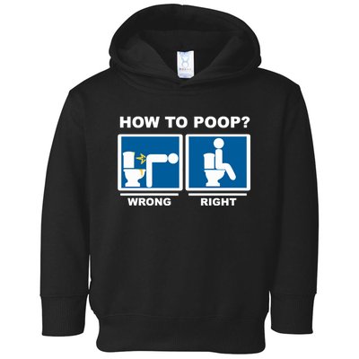 Funny How To Poop Pooping Position Toddler Hoodie