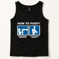 Funny How To Poop Pooping Position Tank Top