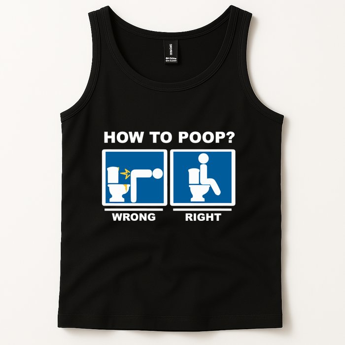 Funny How To Poop Pooping Position Tank Top