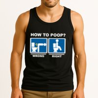 Funny How To Poop Pooping Position Tank Top