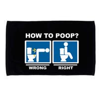 Funny How To Poop Pooping Position Microfiber Hand Towel