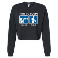 Funny How To Poop Pooping Position Cropped Pullover Crew