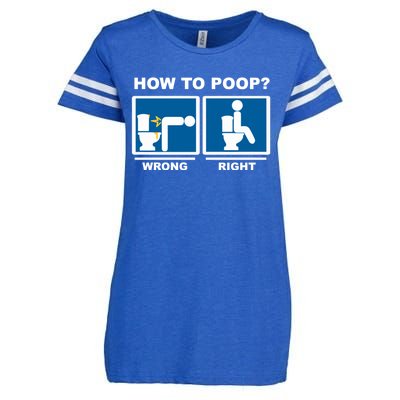 Funny How To Poop Pooping Position Enza Ladies Jersey Football T-Shirt