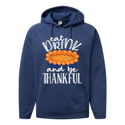 Funny Happy Thanksgiving Eat Be Thankful Fall Costume Gift Performance Fleece Hoodie