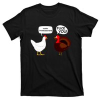 Funny Happy Thanksgiving Chicken Vs Turkey T-Shirt