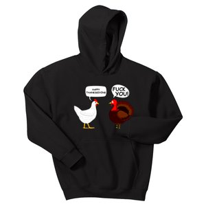 Funny Happy Thanksgiving Chicken Vs Turkey Kids Hoodie