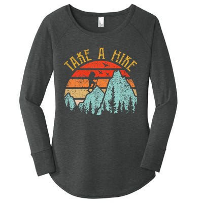 Funny Hiking Take A Hike Women Mountain Hiker Women's Perfect Tri Tunic Long Sleeve Shirt