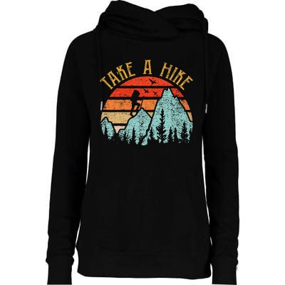 Funny Hiking Take A Hike Women Mountain Hiker Womens Funnel Neck Pullover Hood