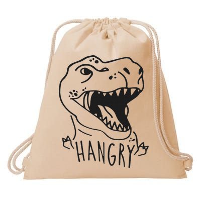 Funny Hangry T Rex Dinosaur Lover Gift Drawstring Bag