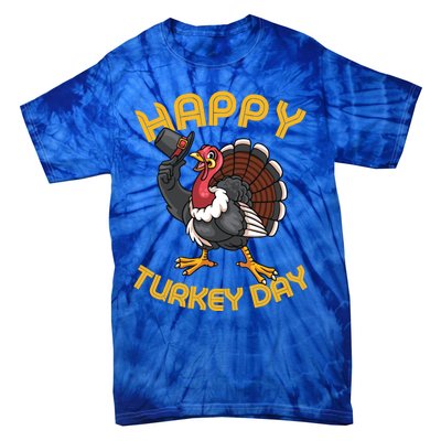 Funny Happy Turkey Day Thanksgiving Day Great Gift Tie-Dye T-Shirt