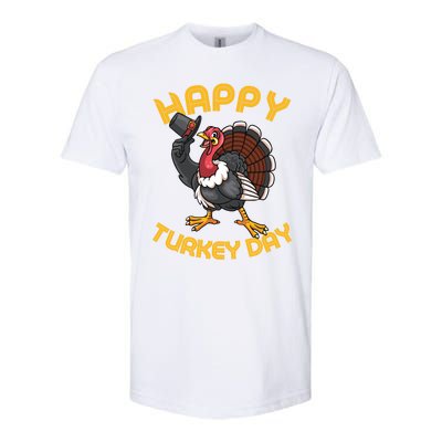 Funny Happy Turkey Day Thanksgiving Day Great Gift Softstyle® CVC T-Shirt