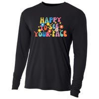 Funny Happy To See Your Face Cute First Day Of School Friend Squad Cooling Performance Long Sleeve Crew