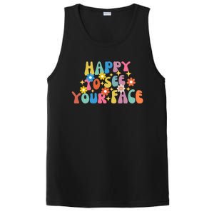 Funny Happy To See Your Face Cute First Day Of School Friend Squad PosiCharge Competitor Tank