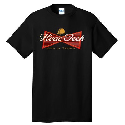 Funny Hvac Tech King Of Trades Tall T-Shirt