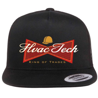 Funny Hvac Tech King Of Trades Flatbill Hat
