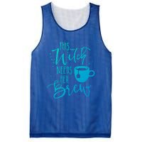 Funny Halloween Tea Gift Witch Needs Her Brew Cup Funny Gift Mesh Reversible Basketball Jersey Tank