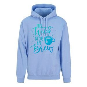 Funny Halloween Tea Gift Witch Needs Her Brew Cup Funny Gift Unisex Surf Hoodie