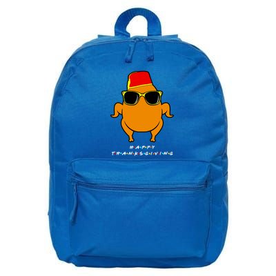 Funny Happy Thanksgiving Friends Turkey Head Gift For Family Gift 16 in Basic Backpack