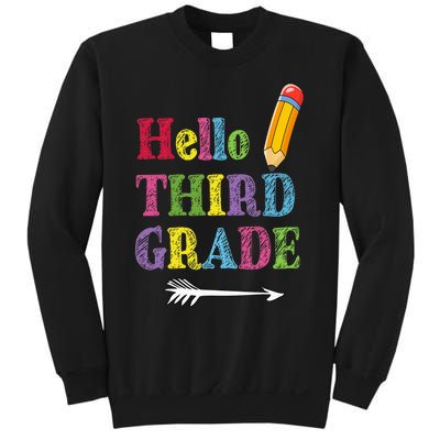 Funny Hello Third Grade Funny Back To The School Sweatshirt