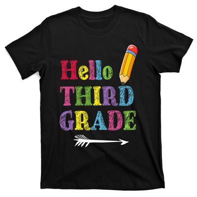 Funny Hello Third Grade Funny Back To The School T-Shirt