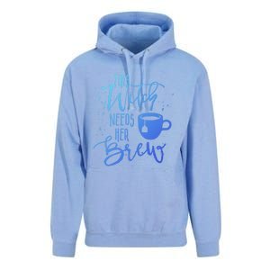 Funny Halloween Tea Gift Witch Needs Her Brew Cup Funny Gift Unisex Surf Hoodie