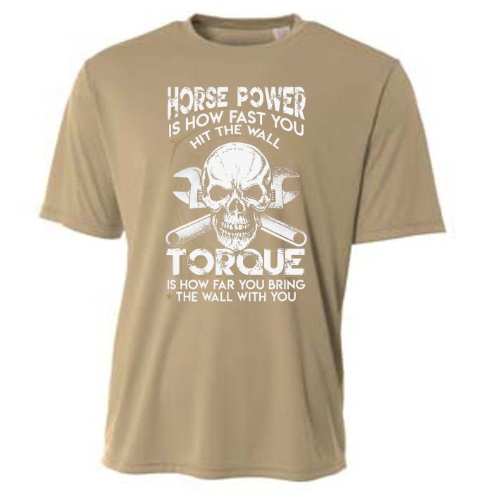 Funny Horsepower Torque Diesel Mechanic Gift Fathers Day Cooling Performance Crew T-Shirt