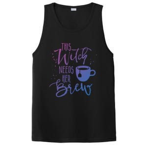 Funny Halloween Tea Gift Witch Needs Her Brew Cup Funny Gift PosiCharge Competitor Tank