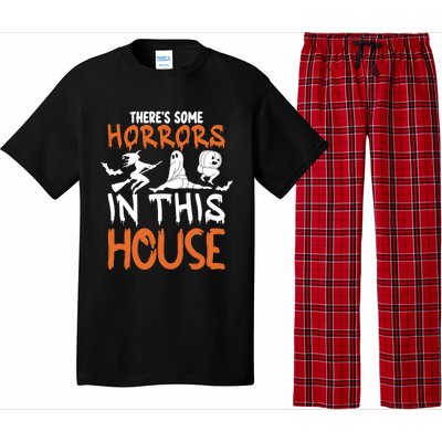 Funny Halloween ThereS Some Horrors In This House Gift Pajama Set