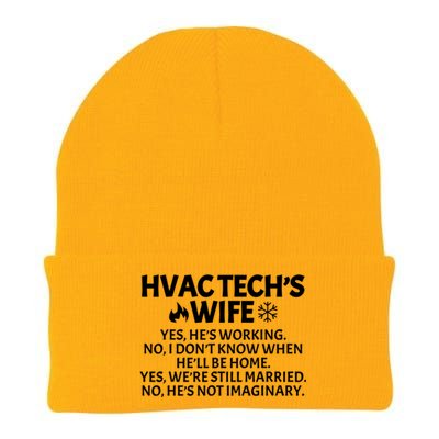 Funny Hvac Technician Gift Cool Hvac Tech Wife Meaningful Gift Knit Cap Winter Beanie