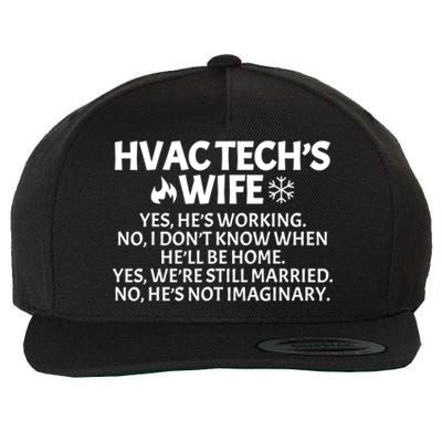 Funny Hvac Technician Gift Cool Hvac Tech Wife Meaningful Gift Wool Snapback Cap