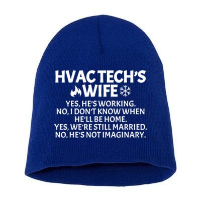 Funny Hvac Technician Gift Cool Hvac Tech Wife Meaningful Gift Short Acrylic Beanie