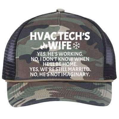 Funny Hvac Technician Gift Cool Hvac Tech Wife Meaningful Gift Retro Rope Trucker Hat Cap