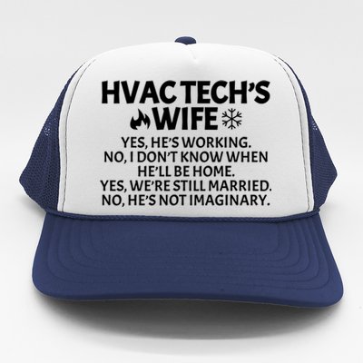 Funny Hvac Technician Gift Cool Hvac Tech Wife Meaningful Gift Trucker Hat