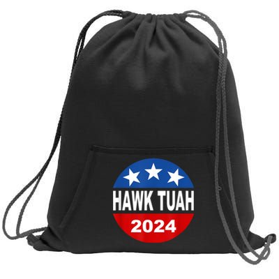 Funny Hawk Tuah 2024 Girl Hawk Tush Spit On That Thang Sweatshirt Cinch Pack Bag