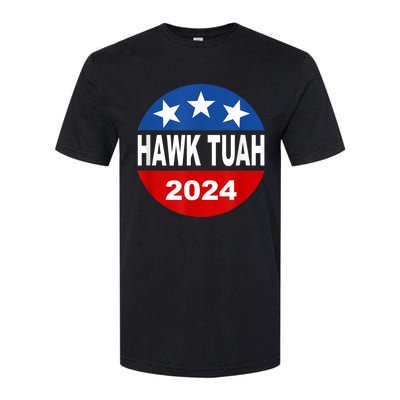 Funny Hawk Tuah 2024 Girl Hawk Tush Spit On That Thang Softstyle CVC T-Shirt