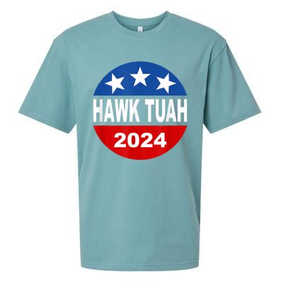 Funny Hawk Tuah 2024 Girl Hawk Tush Spit On That Thang Sueded Cloud Jersey T-Shirt