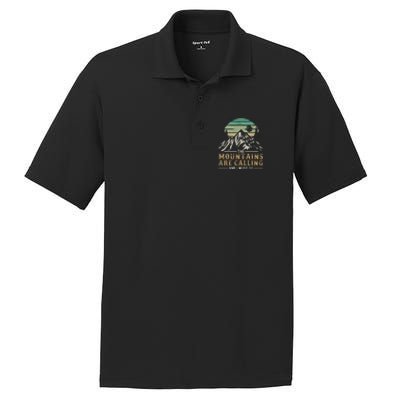 Funny Hiking Tee The Mountains Are Calling And I Must Go PosiCharge RacerMesh Polo