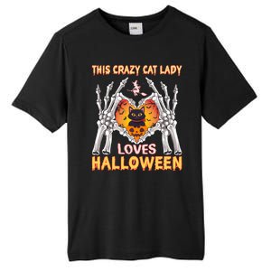 Funny Halloween This Crazy Cat Lady Loves Halloween Tall Fusion ChromaSoft Performance T-Shirt