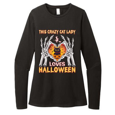 Funny Halloween This Crazy Cat Lady Loves Halloween Womens CVC Long Sleeve Shirt