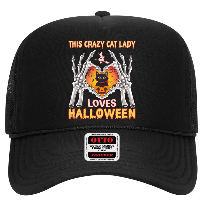 Funny Halloween This Crazy Cat Lady Loves Halloween Trucker Hat
