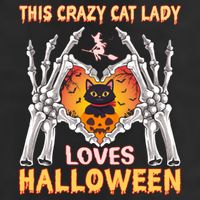 Funny Halloween This Crazy Cat Lady Loves Halloween Trucker Hat