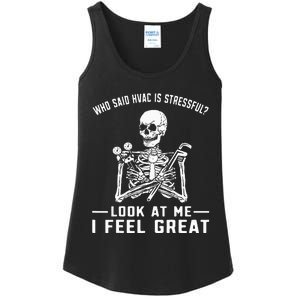 Funny Hvac Tech Ac Repairman Technician Ladies Essential Tank