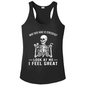 Funny Hvac Tech Ac Repairman Technician Ladies PosiCharge Competitor Racerback Tank