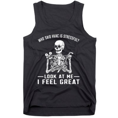 Funny Hvac Tech Ac Repairman Technician Tank Top